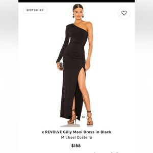 Michael Costello REVOLVE Gilly Maxi Black Dress